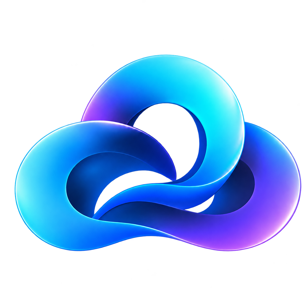 Aerie’s intertwined cloud symbol in cyan, blue, and violet; brand artwork, not an application screenshot.